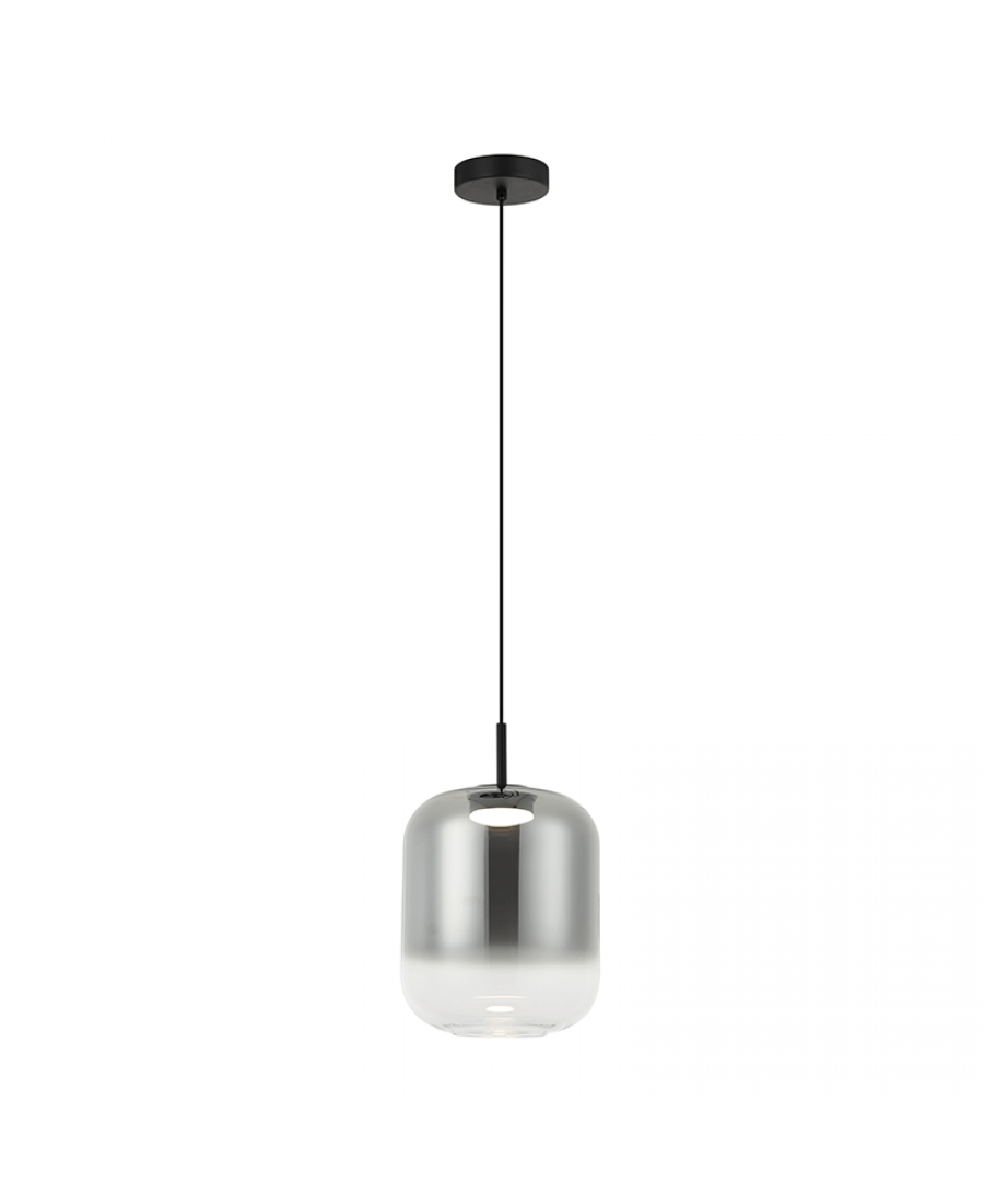 12W LED pakabinamas šviestuvas, matinės juodos/dūmų sp., 3000K, 23214