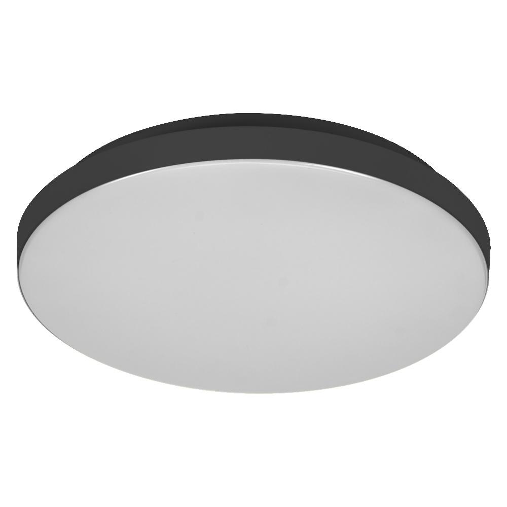 12W LED paviršinis šviestuvas ESSENTIAL ORBIS, juodas, 3000K, IP44