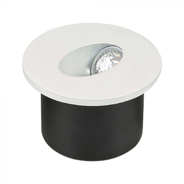3W LED įleidžiamas sieninis šviestuvas, baltas, 4000K - Image 3