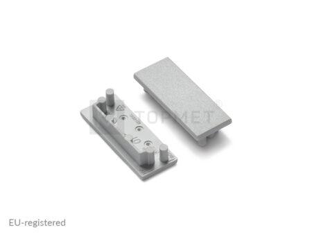 LED juostos profilio VARIO30-01 užbaigimo elementas, sidabrinis.