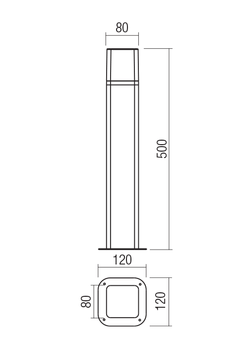 13W LED pastatomas lauko šviestuvas VOLT, tamsiai žalias, 3000K, IP54, 90610