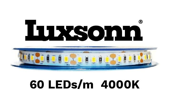 14,4W/m LED juosta LUXSONN, SAMSUNG diodai, IP67, 60 LED/m, 4000K, 12V, 5m ritė