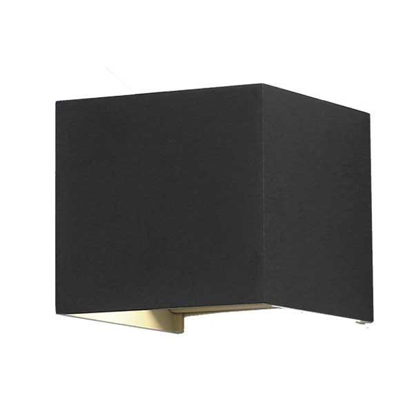 6W LED sieninis šviestuvas, kvadratinis, juodas, 3000K