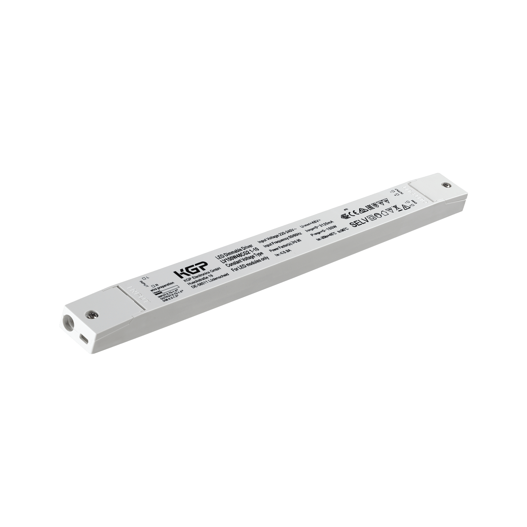 150W magnetinės sistemos STICK maitinimo šaltinis, 48V, dimeriuojamas, 329673
