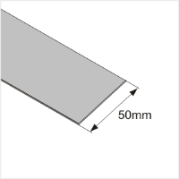LED juostos profilio montavimo plokštelė, 50mm pločio, 2m - Image 2