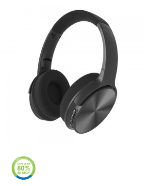 Bluetooth ausinės V-TAC, juodos spalvos.