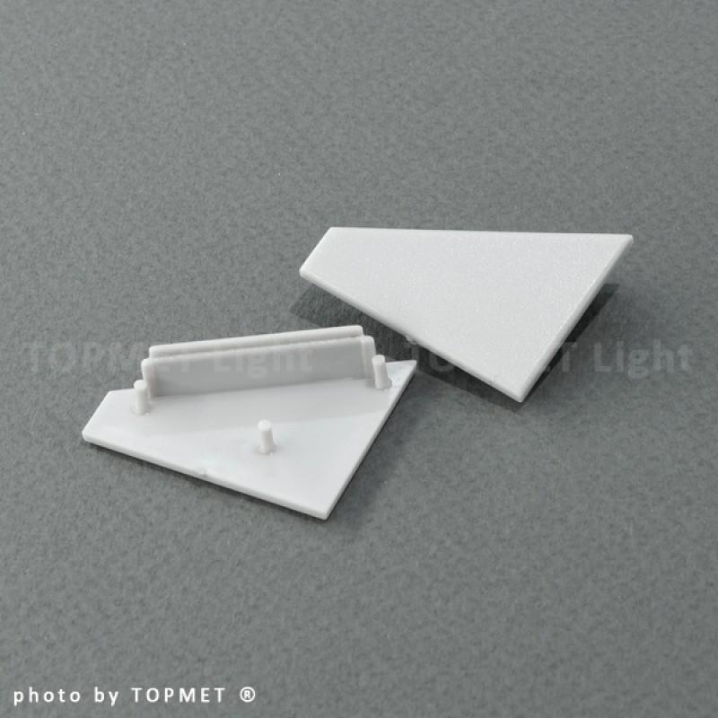 LED juostos profilio CORNER27 užbaigimo elementas L+R, baltas - Image 2