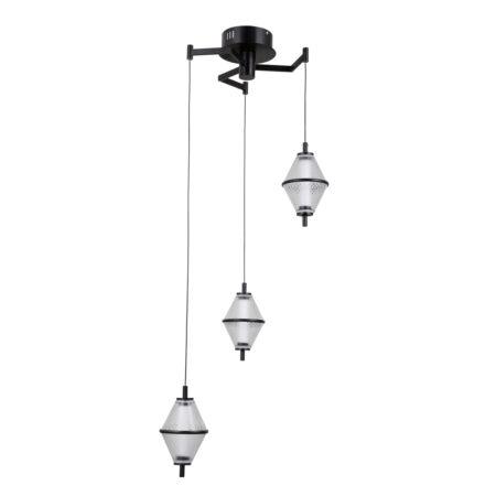 15W LED pakabinamas šviestuvas FUENTE, juodos sp./skaidrus, 3000K