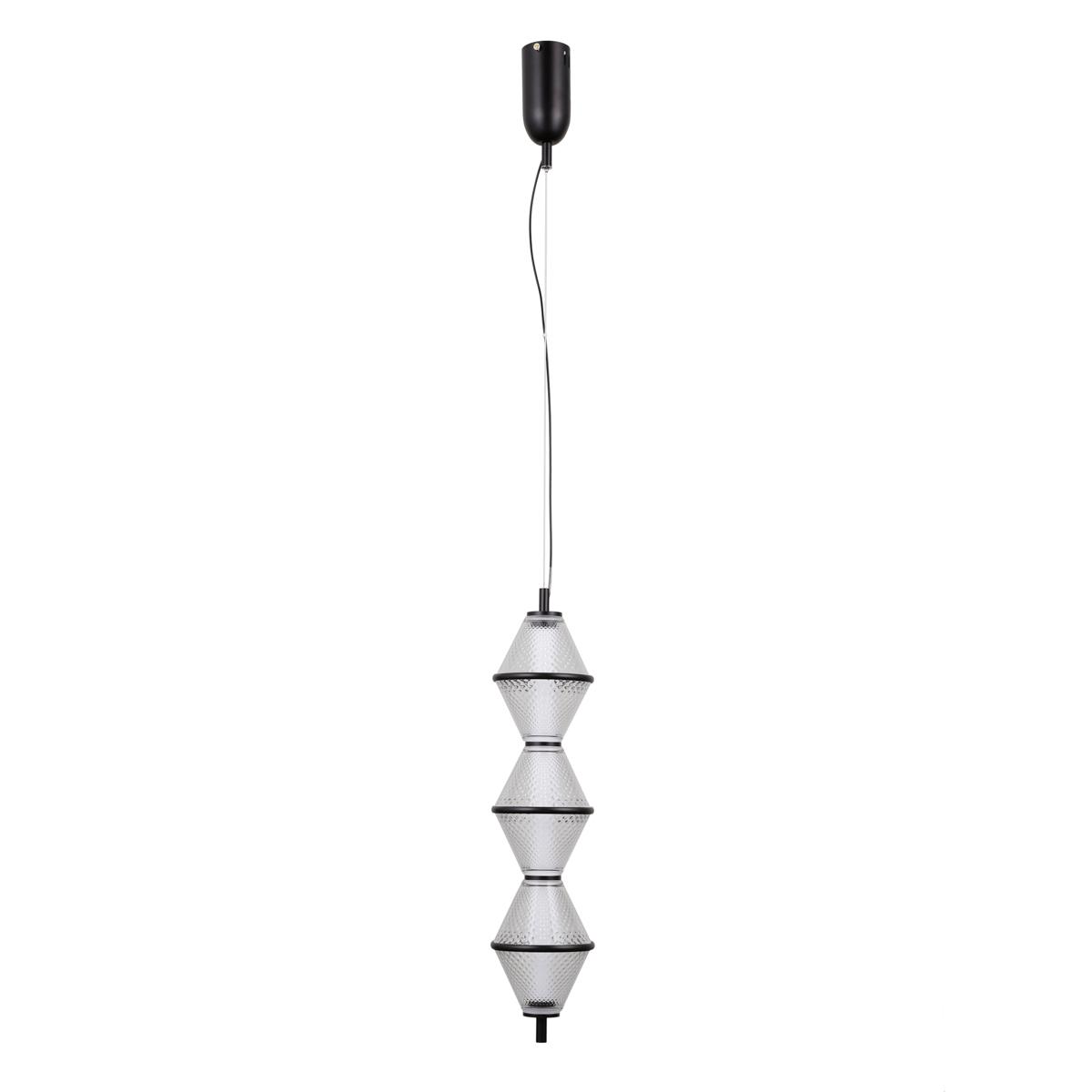 15W LED pakabinamas šviestuvas FUENTE, juodos sp./skaidrus, 3000K