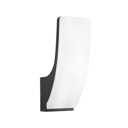 15W LED sieninis fasado šviestuvas NATAN, juodos/baltos sp., 3000K, IP54
