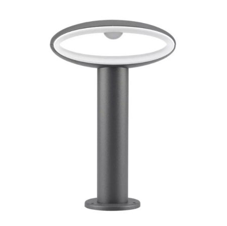 9W LED pastatomas šviestuvas V-TAC, 4000K, IP54, tamsiai pilkas, aukštis 30cm