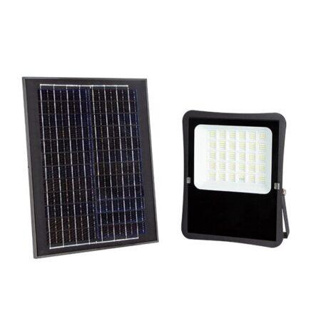 25W LED prožektorius su saulės baterija, juodas, 6000K