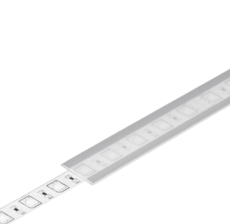 LED juostos profilio dangtelis A1 SLIDE, matinis, 3m