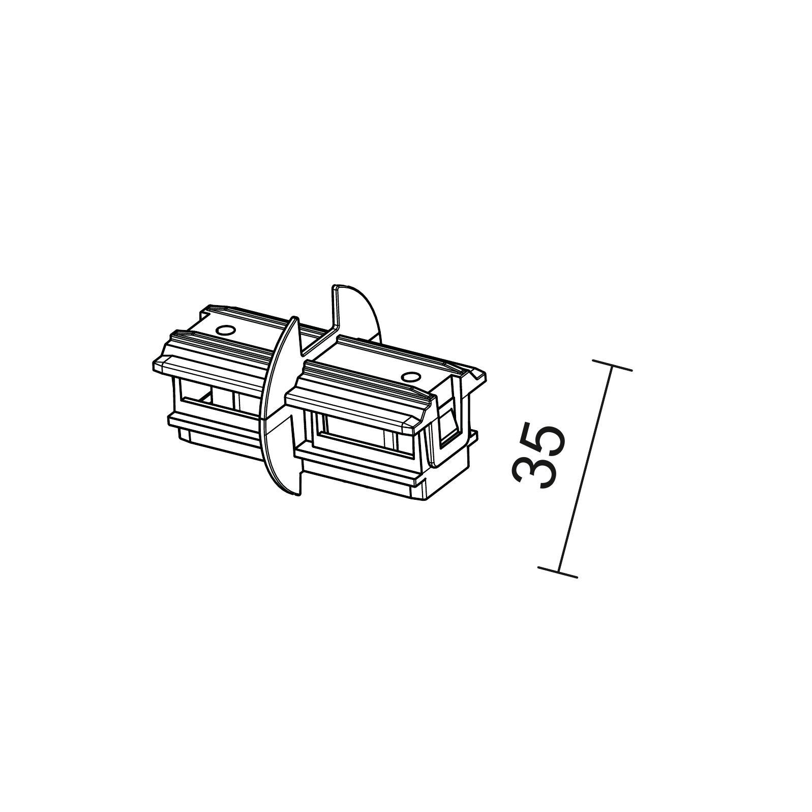 Tiesus mechaninis bėgelio sujungimas
