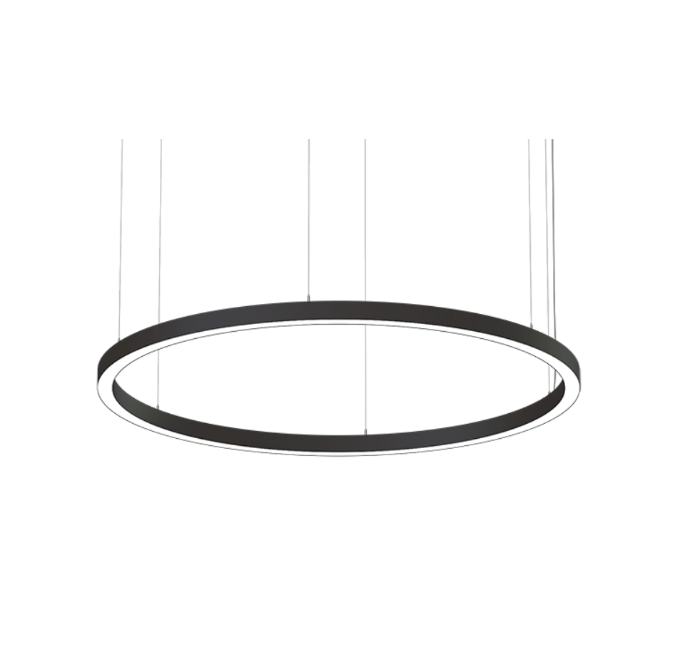 100W LED pakabinamas šviestuvas FX65 FLOW, juodas, 3000K