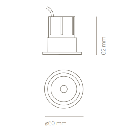 9W LED įleidžiamas šviestuvas TOLVA S, juodas, 3000K, 60˚, IP65, DALI