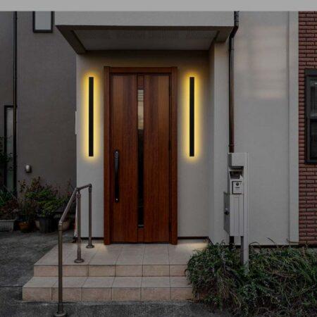 10W LED linijinis sieninis šviestuvas, antracito sp., 3000K, IP65