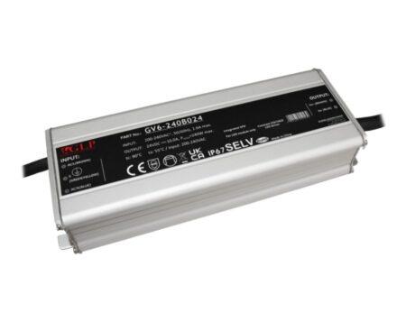 240W LED maitinimo šaltinis GV6-240, 24V, IP67, PFC