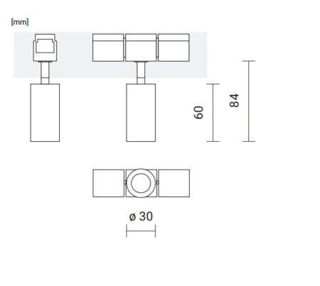 11W LED akcentinis šviestuvas į magnetines sistemas INSIGHT R, juodas, 3000K