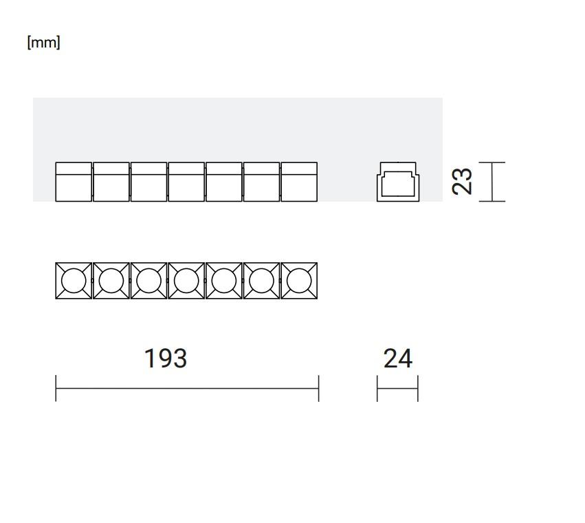 9W LED šviestuvas į magnetines sistemas INSIGHT R, juodas, 3000K