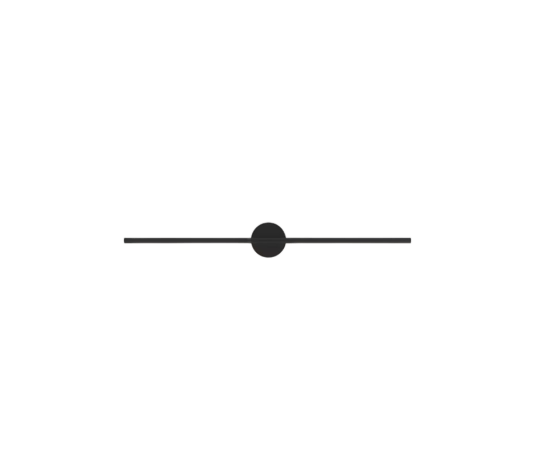 8W LED sieninis šviestuvas LINES, 60cm, juodas, 3000K - Image 2