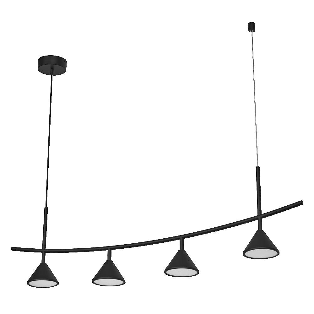 16W LED pakabinamas šviestuvas FUJI, juodas, 3000K