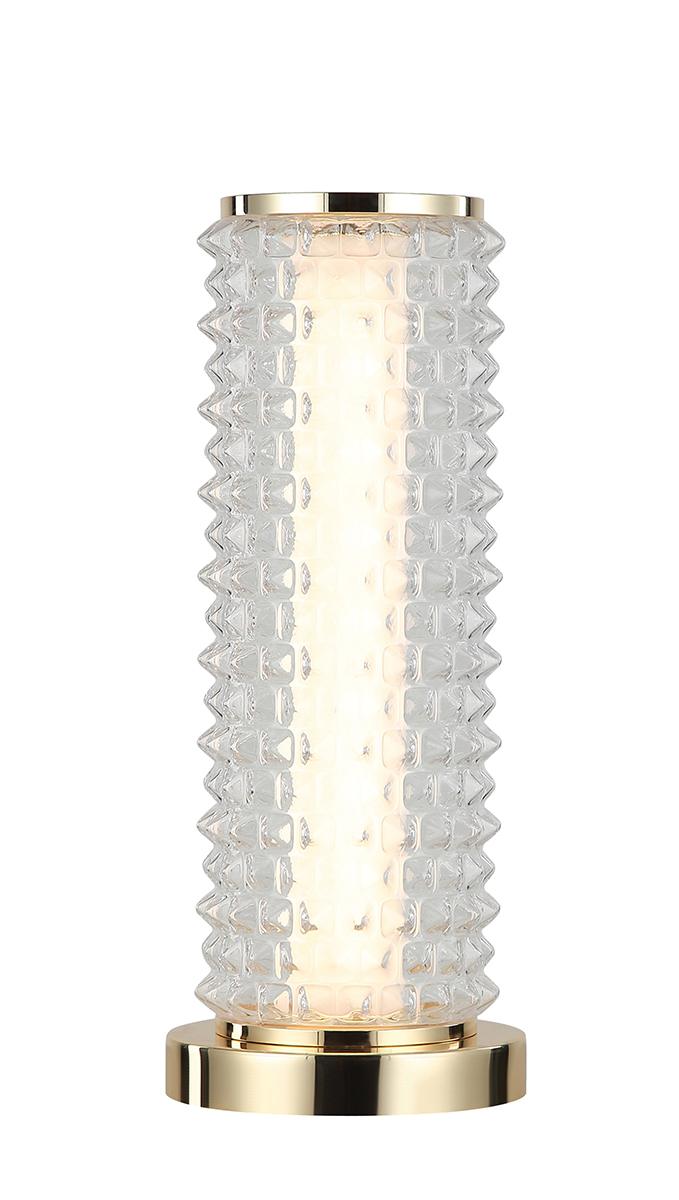 19W LED stalo šviestuvas IRMA, aukso sp./skaidrus, 3000K, 4294800