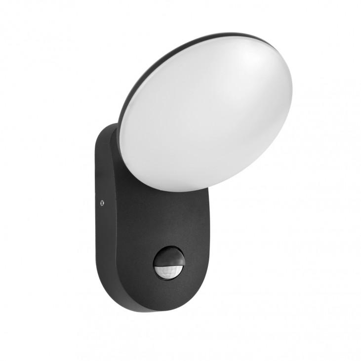 7W LED lauko sieninis šviestuvas MONTI, juodas, 3000K, su judesio davikliu