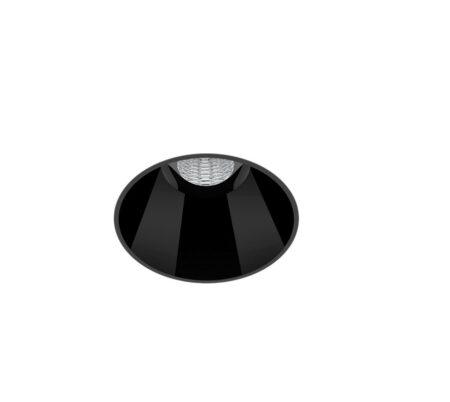 6W LED užglaistomas šviestuvas SHOT LIGHT S, juodas, 3000K