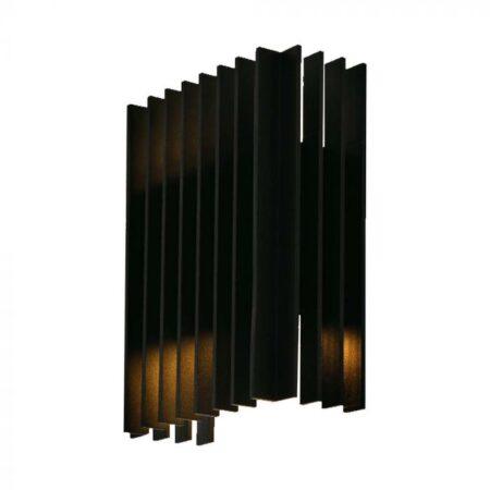 12W LED sieninis šviestuvas, juodas, 4000K, IP65, šviečia į viršų ir į apačią
