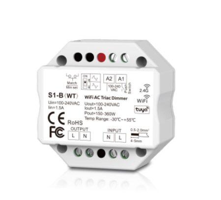 Iki 330W WiFi & RF AC TRIAC valdiklis, veikia per WIFI ir TUYA