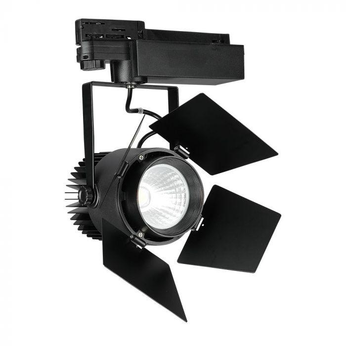 33W LED šviestuvas į 3 fazių bėgelius, juodas, 4000K, SAMSUNG LED chip