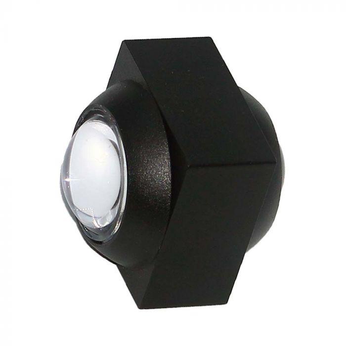 2W LED sieninis šviestuvas, juodas, 4000K, IP54 - Image 4