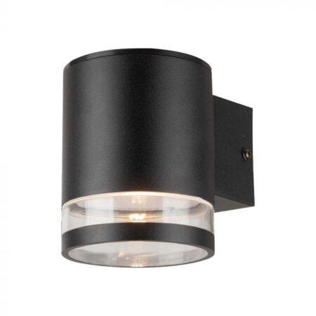 1W LED sieninis lauko šviestuvas su saulės baterija ir judesio davikliu, juodas, 3000K, IP54