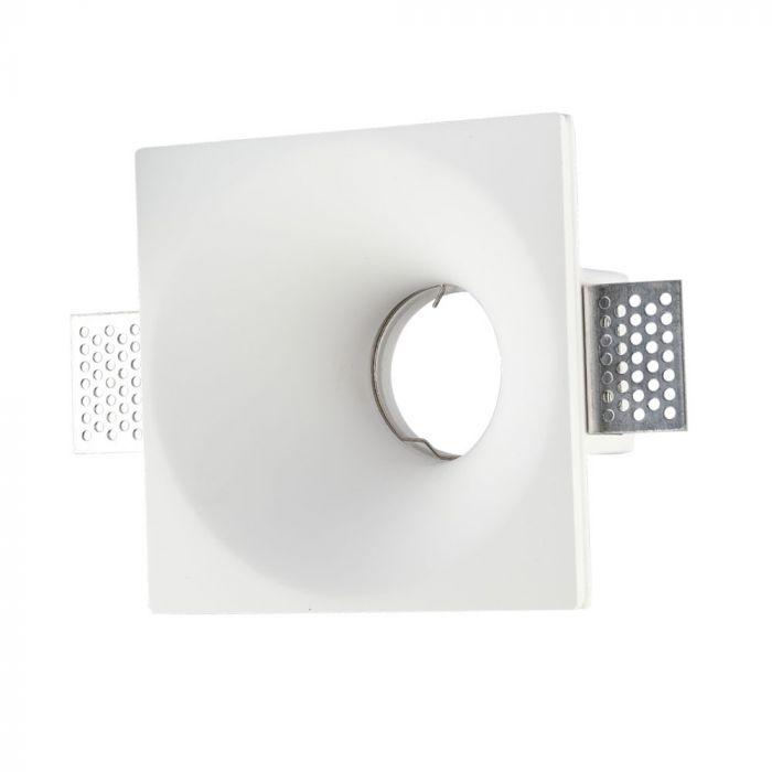 GU10 lemputės rėmelis, baltas, kvadratinis, gilus, 121x121mm - Image 3