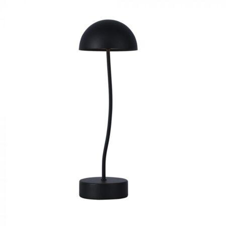 3W LED įkraunamas stalo šviestuvas, juodas, 3000K, dimeriuojamas