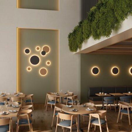 10W LED sieninis šviestuvas COMBO, aukso sp., 2700-3000K, IP65, A3966070O