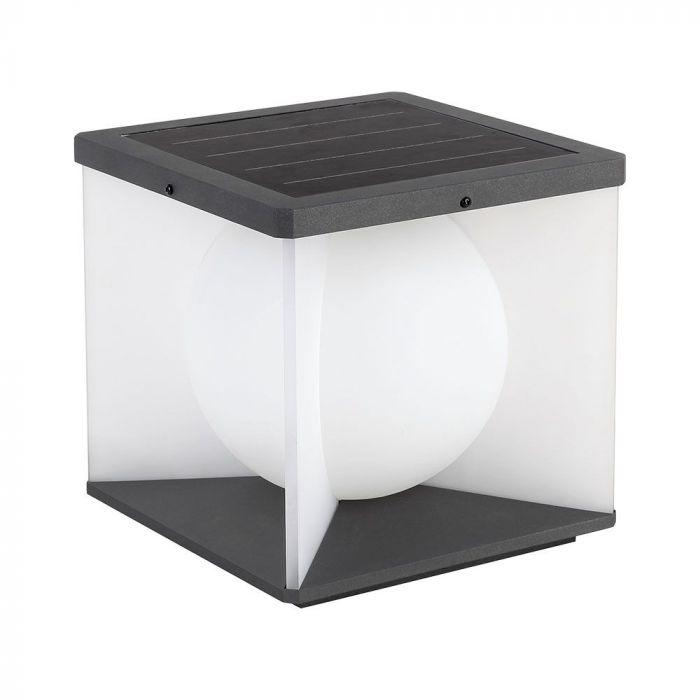 3W LED įkraunamas lauko šviestuvas su saulės baterija, juodos/baltos sp., 3000K, IP65 - Image 3