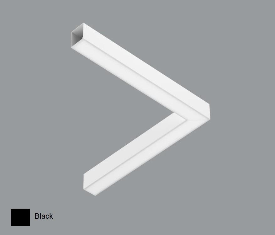 26W pakabinamas L formos šviestuvas X-LINE SLIM L-DOWN LED COMPACT, juodas, 3000K, IP40, SPEC
