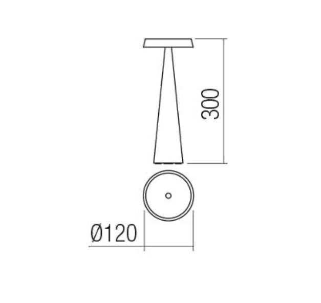 2,5W LED įkraunamas stalo šviestuvas TAO, baltas, 2700/3000K, dimeriuojamas, 90332 - Image 3