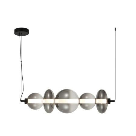 40W LED pakabinamas šviestuvas SONTE, matinės juodos/dūmų sp., 3000K