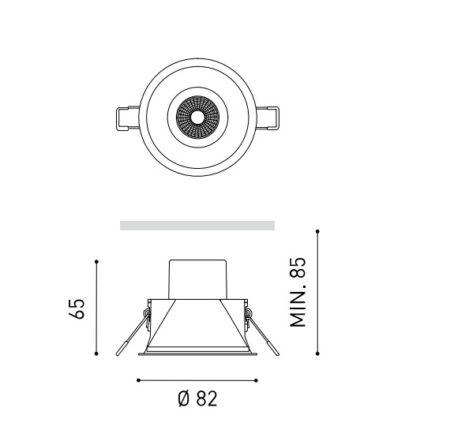 10,3W LED įleidžiamas šviestuvas SHOT LIGHT M, juodas, 3000K, IP65
