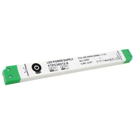 30W LED maitinimo šaltinis, 12V, 2.5A, IP20
