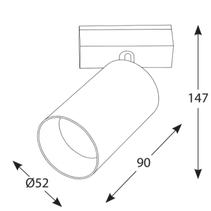 15W INSIGHT SPOT šviestuvas į magnetines sistemas, juodas - Image 2