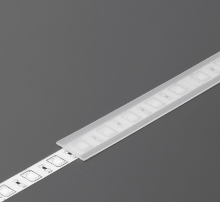 3m LED juostos profilio dangtelis J, matinis