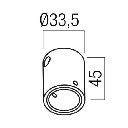 Šviečiančio kabelio XLOOP 25MM užbaigimas - laikiklis, baltas