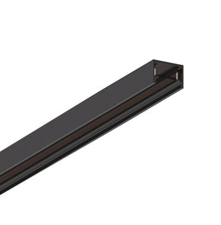 Paviršinis magnetinės sistemos VIOKEF SLIM MAGNETIC bėgelis, juodas, 48V, 2m, su dangteliu ir užbaigimais, 02/0501-2