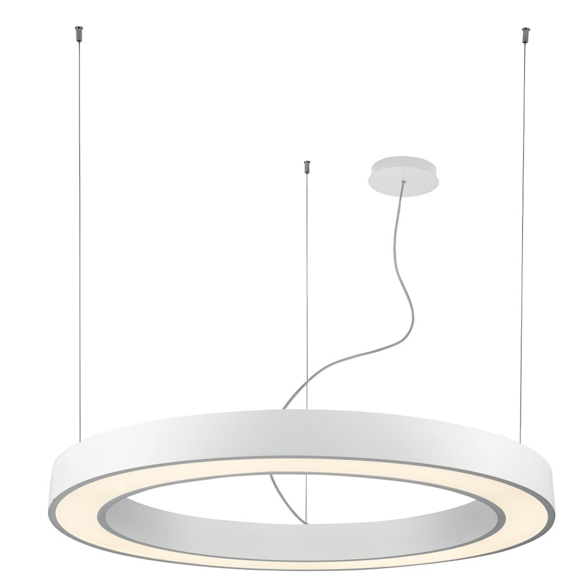 132W LED pakabinamas šviestuvas RING, baltas, 3000K, 3915-0018-3-W-N