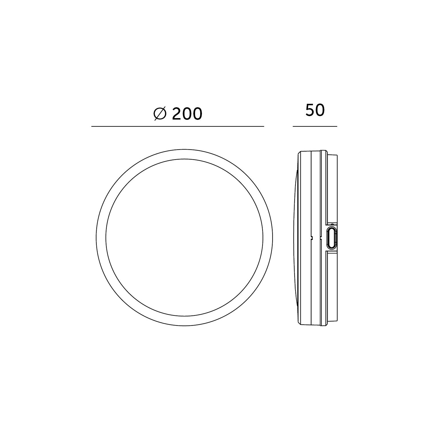 12W LED paviršinis šviestuvas NAIROS PREMIUM G2, baltas, 3000K/4000K/6500K