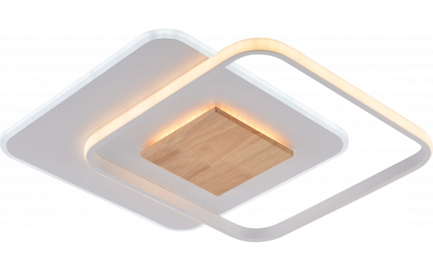 60W LED paviršinis šviestuvas, baltos/medžio sp., 3000K-6000K, dimeriuojamas - Image 2